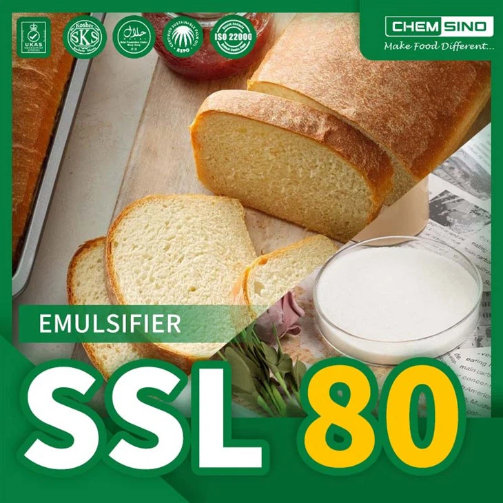 Sodium Stearoyl Lactylate SSL80% come efficace condizionatore dell'impasto